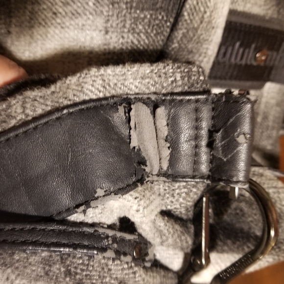 LULULEMON Athletica *Fast in Flight* Gray Plaid Wool Gym Tote Bag. - Picture 16 of 16